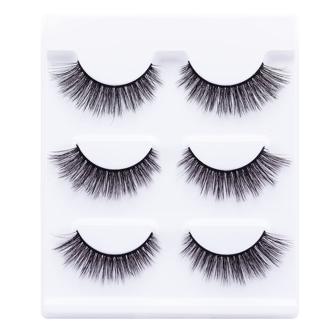 3 pares Cílios postiços Fios de Seda #1118 KIM