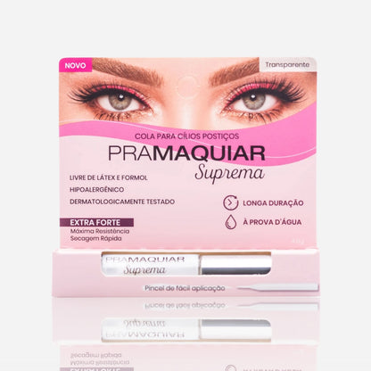Cola para cílios postiços PRAMAQUIAR Suprema - Extra Forte - Transparente