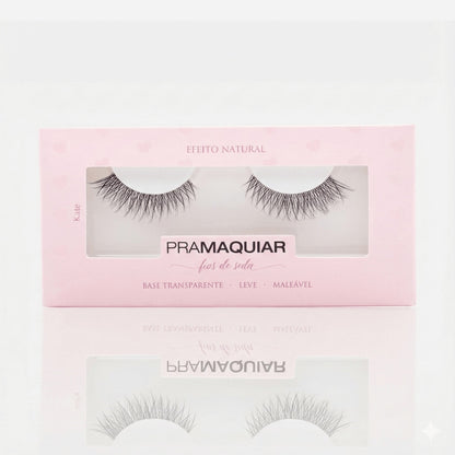 Cílios postiços Fios de Seda #1125 Kate - Base Transparente