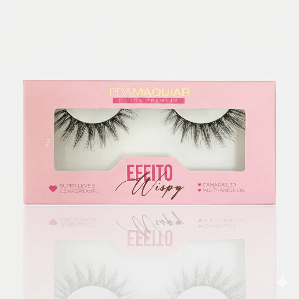 Cílios postiços Premium  Efeito Wispy #1137 BIA