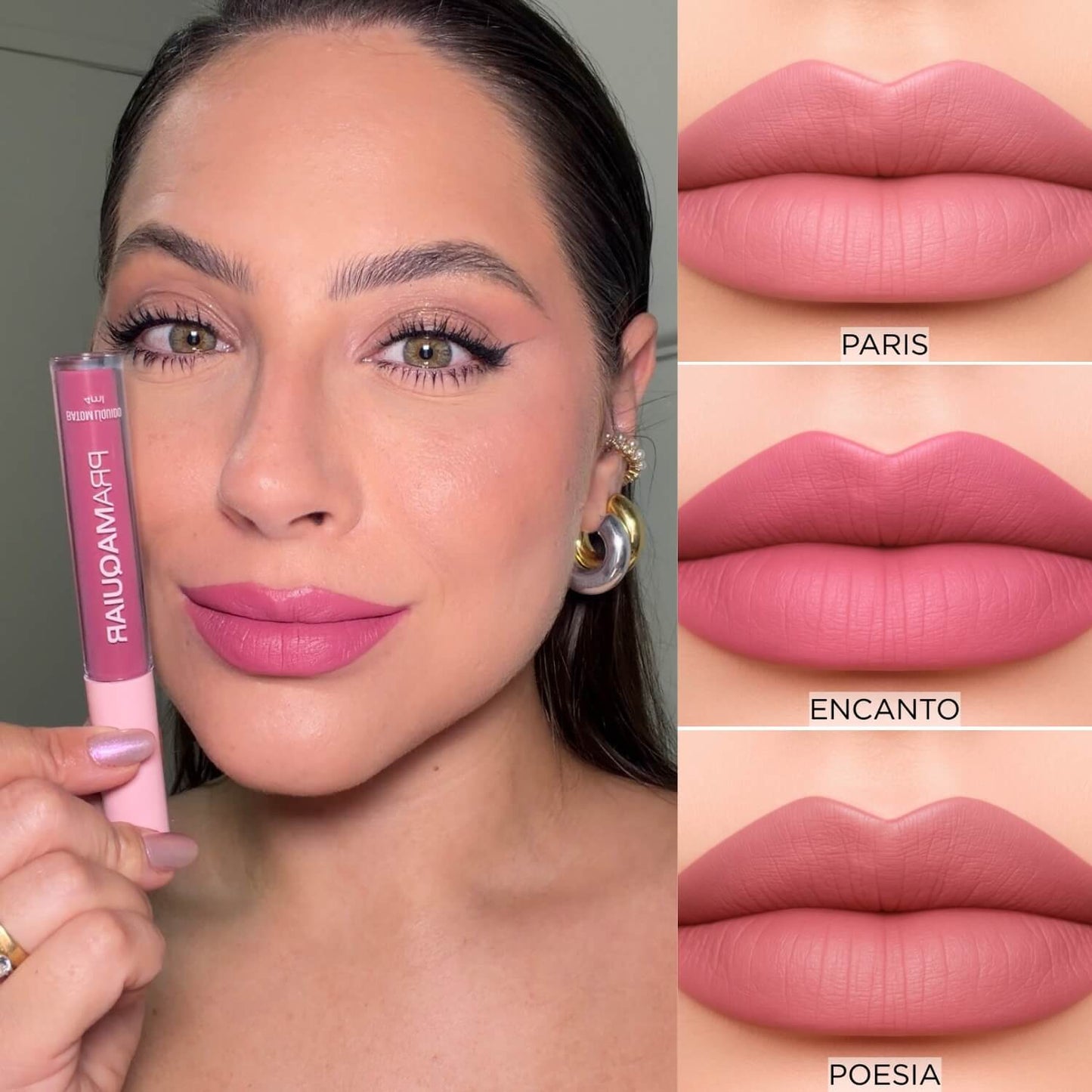 Kit com 3 Batons - Love Pink