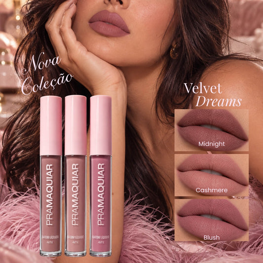 Kit com 3 Batons - Coleção Velvet Dreams