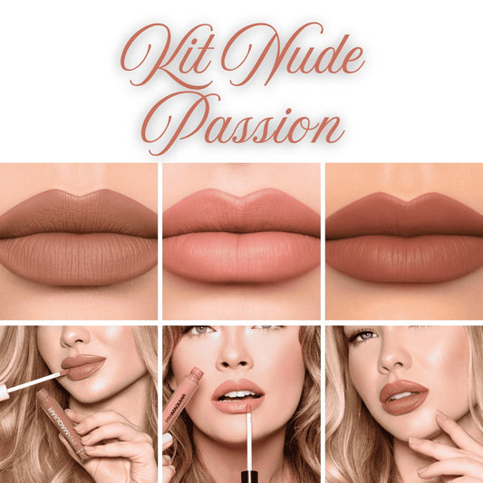Kit com 3 Batons - Coleção Nude Passion