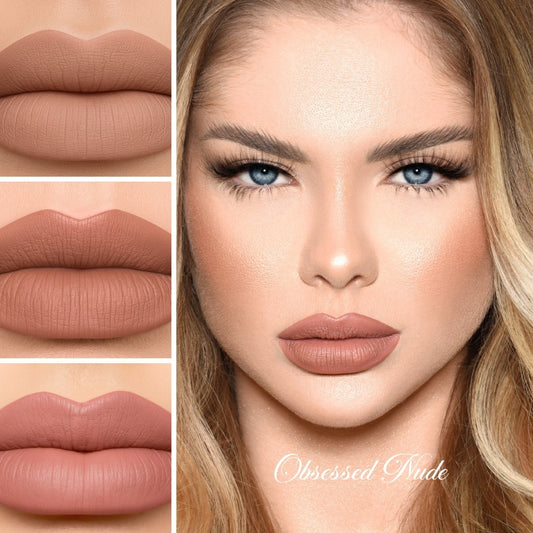 Kit com 3 Batons - Coleção Obsessed Nude