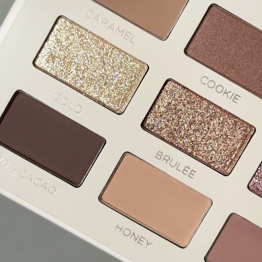 KIT Paleta de Sombras Chocolate Glam + Pincéis para Olhos